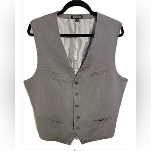 Express Men's Charcoal Vest Size L